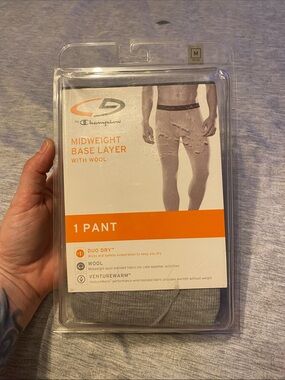 Champion Pants Gray Midweight Base Layer With Wool Mens Duo Dry Sz M 32-34 NEW